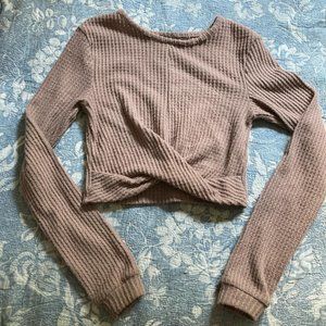 Tilly's - Purple / mauve crop sweater top